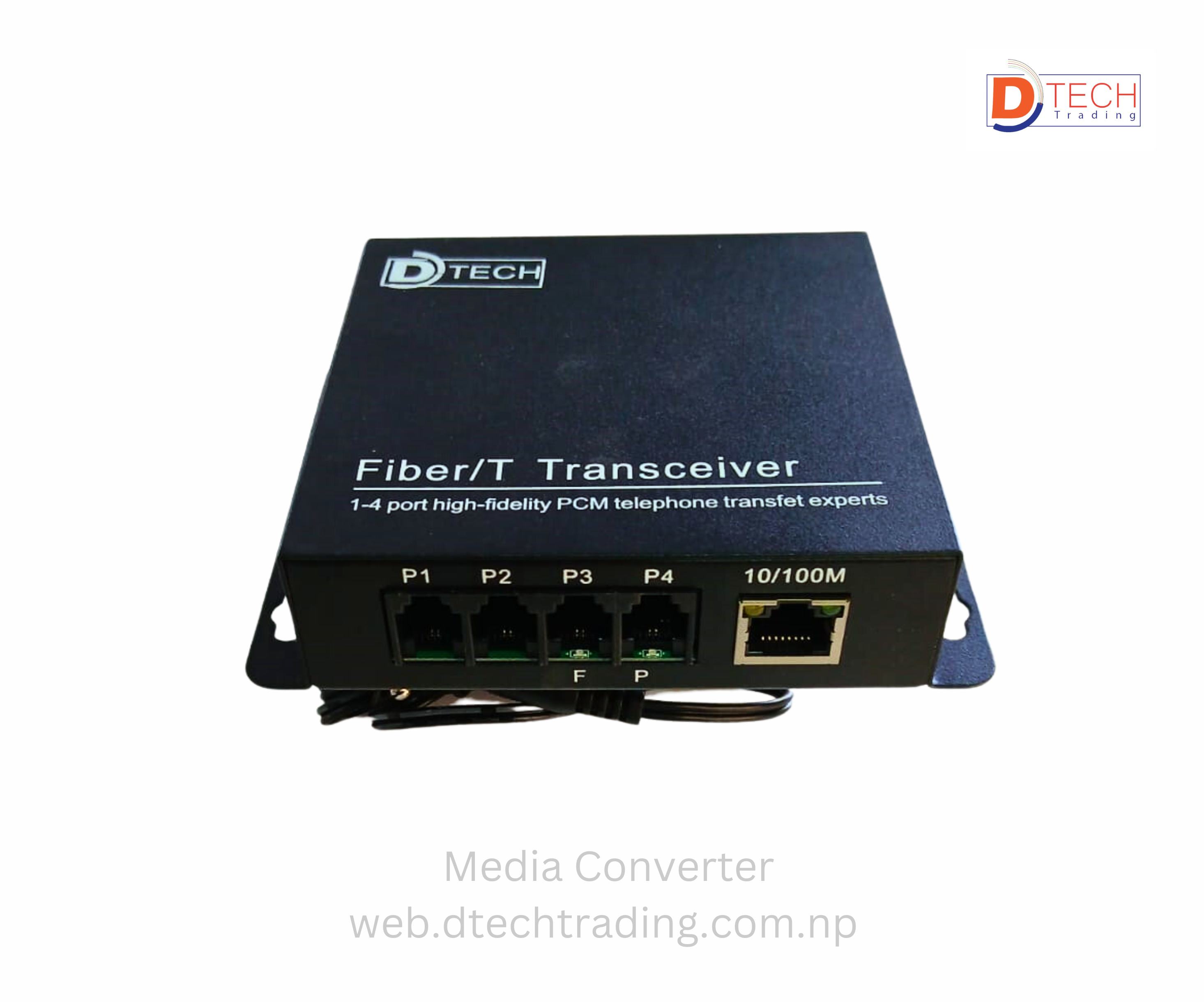 Telephone Media Converter (4Channel 1RJ 100 Ethernet, SM Single Fiber 20km SC)